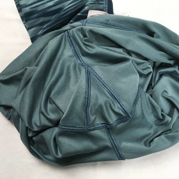 Nike Leggings Space Dye Mesh Panel Teal Activewear Athletic Running Women's XS - Picture 10 of 12